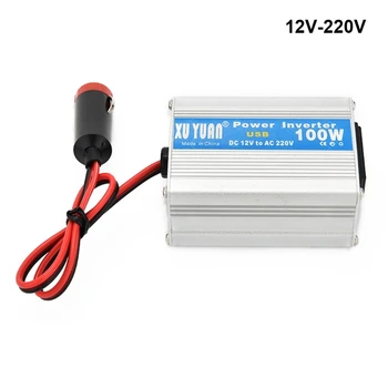 100W Car and Home Power Inverter DC 12V to AC 220V Power Converter Short Circuit Automatic Protection Auto Laptop Inverter
100W Car and Home Power Inverter DC 12V to AC 220V Power Converter Short Circuit Automatic Protection Auto Laptop Inverter
