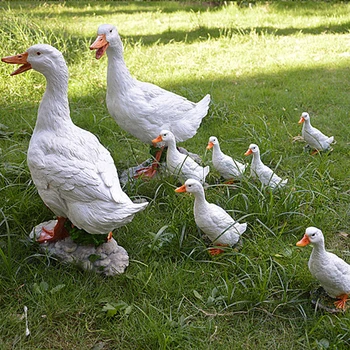 Garden Decoration supply Resin S M L Mom Kids Duck Statues Home Animal Figurine Model White Duck Garden Sculpture
Garden Decoration supply Resin S M L Mom Kids Duck Statues Home Animal Figurine Model White Duck Garden Sculpture