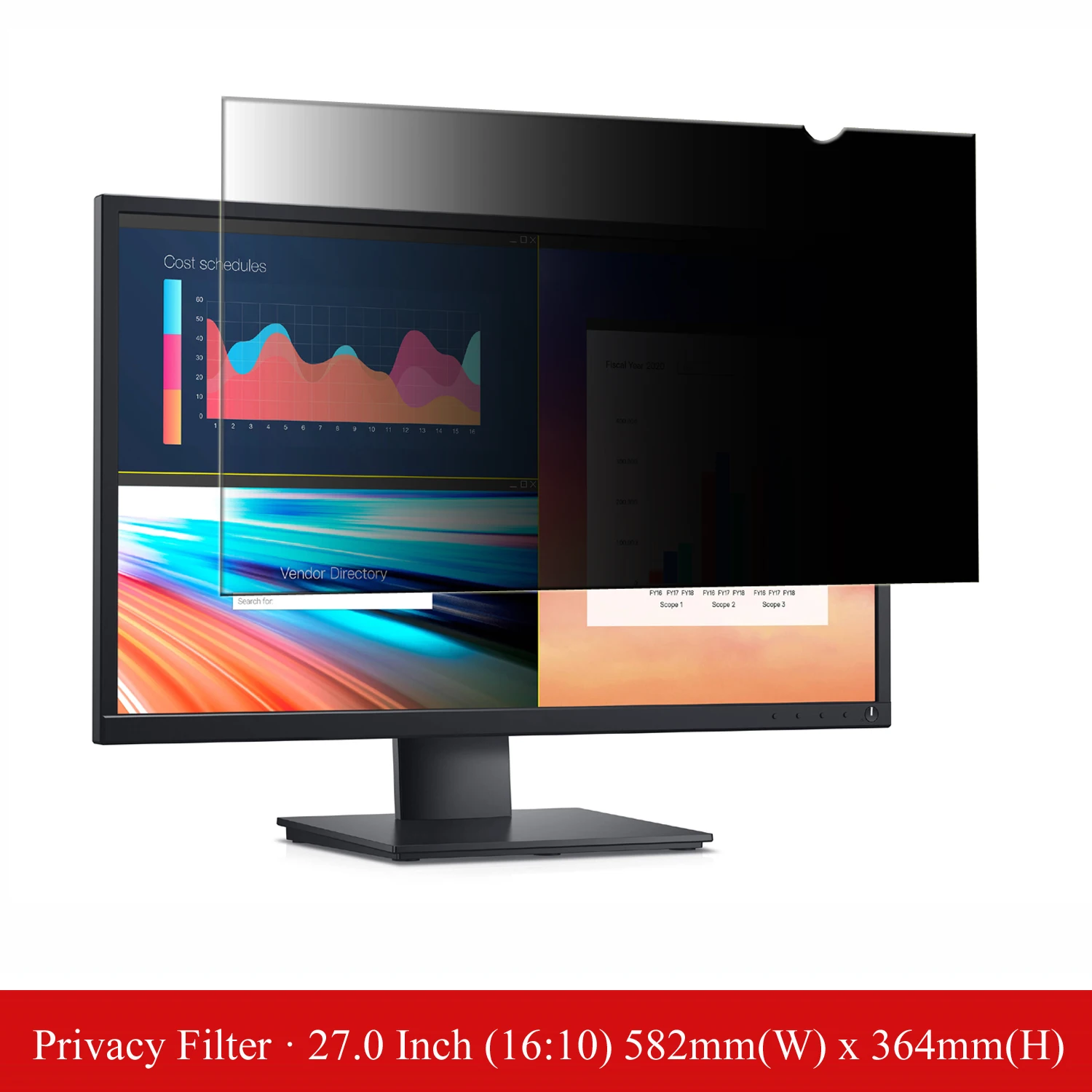 Фото 27 inch Anti-Glare Computer Privacy Filter Screen Protector Film for Desktop Monitor Widescreen 16:10 Aspect Ratio | Компьютеры и офис