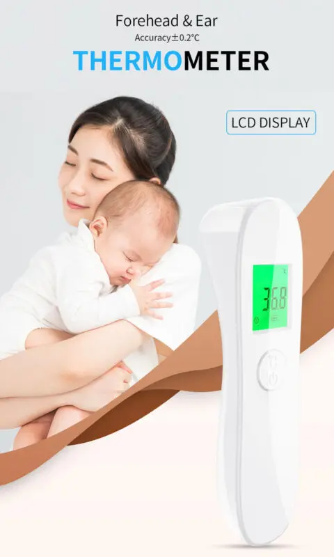 Baby Infrared Electronic Thermometer Without Battery LCD Digital Non-contact IR Infrared Thermometer Forehead Temperature Meter 
Baby Infrared Electronic Thermometer Without Battery LCD Digital Non-contact IR Infrared Thermometer Forehead Temperature Meter