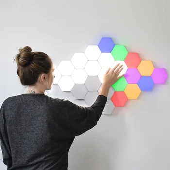 6PCS Colorful Quantum Lamps Led Hexagonal Lights Modular Touch Sensitive Night Light Magnetic Creative Light For Wall Decoration
6PCS Colorful Quantum Lamps Led Hexagonal Lights Modular Touch Sensitive Night Light Magnetic Creative Light For Wall Decoration