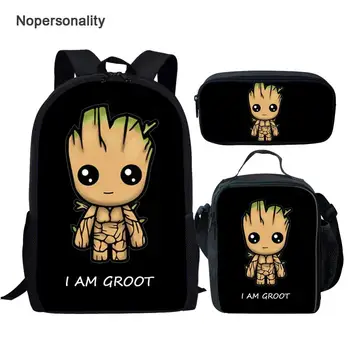 Nopersonlity Cartoon Movie Groot Print Backpack Set for Boys Cool Kids Travel Bagpack Black Children kids School Rucksack 
Nopersonlity Cartoon Movie Groot Print Backpack Set for Boys Cool Kids Travel Bagpack Black Children kids School Rucksack