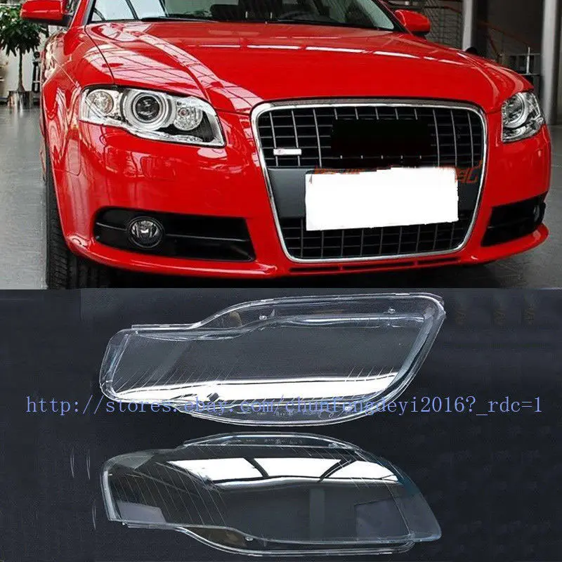 for Audi A4 B7 2006 2007 2008 Left and Right Front Kit Cover Lens 2pcs for Headlights + Glue Car accessories Car modification
for Audi A4 B7 2006 2007 2008 Left and Right Front Kit Cover Lens 2pcs for Headlights + Glue Car accessories Car modification