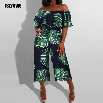 Off Shoulder Ruffle Wide Leg Jumpsuit Women Leaf Print Bohemian Beach Jumpsuit High Waist Romper Casual Playsuit Summer Overalls
Off Shoulder Ruffle Wide Leg Jumpsuit Women Leaf Print Bohemian Beach Jumpsuit High Waist Romper Casual Playsuit Summer Overalls