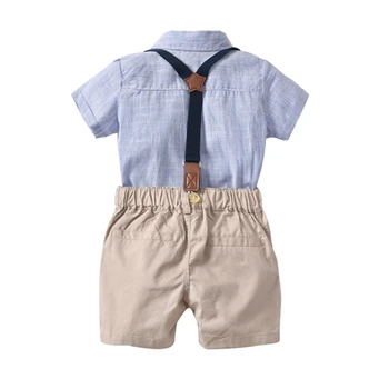 Toddler Boys Clothing Set newborn gentleman Suit Kids Short Sleeve Bow Tie Shirt+Suspender Shorts Casual Summer Baby Boy Clothes
Toddler Boys Clothing Set newborn gentleman Suit Kids Short Sleeve Bow Tie Shirt+Suspender Shorts Casual Summer Baby Boy Clothes