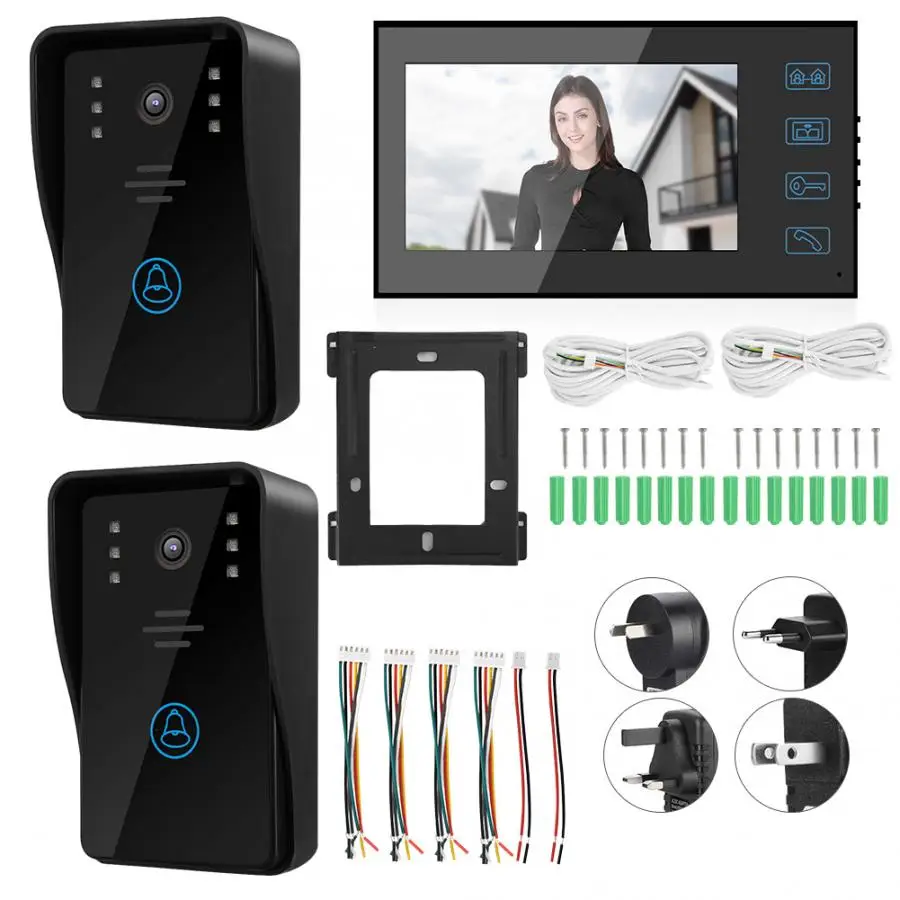 Wifi Doorbell 7in Waterproof Video Intercom Doorbell 2 IR Camera 1 LCD Monitor Security Door Phone 100V-240V
Wifi Doorbell 7in Waterproof Video Intercom Doorbell 2 IR Camera 1 LCD Monitor Security Door Phone 100V-240V
