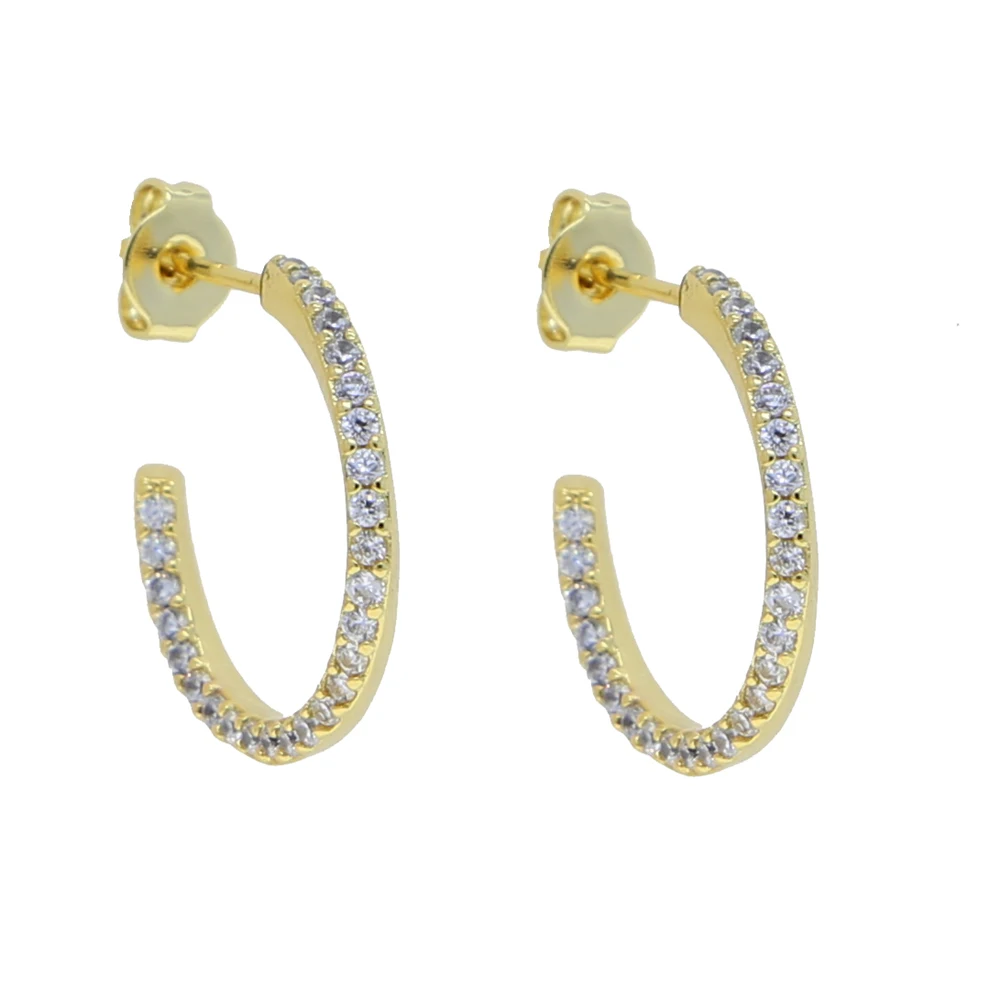 Prevent Allergy 18K Gold Plated Stud Earrings Pave Clear Cz Women Trendy Jewelry Vintage Simple Circle Shaped Party Gifts
Prevent Allergy 18K Gold Plated Stud Earrings Pave Clear Cz Women Trendy Jewelry Vintage Simple Circle Shaped Party Gifts