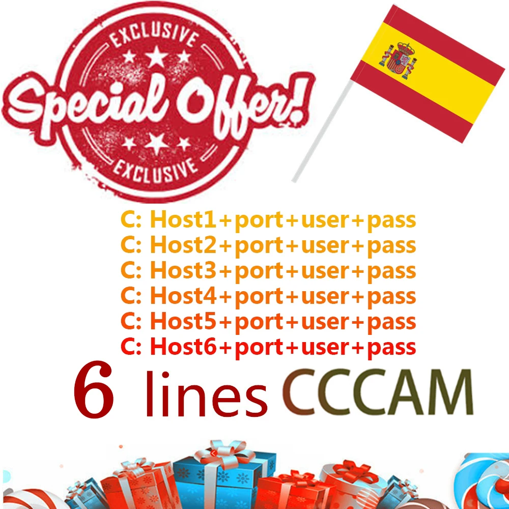 Spain CCCams Line for 1 year 8 lines Freesat V7 Receptor most stable CCCams Server HD Satellite Receiver CCCams Cline Europe
Spain CCCams Line for 1 year 8 lines Freesat V7 Receptor most stable CCCams Server HD Satellite Receiver CCCams Cline Europe