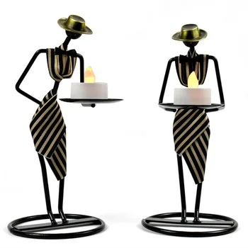 100% Handmade Crafts Miniature Model Iron Candle Holder Candlestick Figurines Home Decoration Ornament Gentleman Waiter Model
100% Handmade Crafts Miniature Model Iron Candle Holder Candlestick Figurines Home Decoration Ornament Gentleman Waiter Model