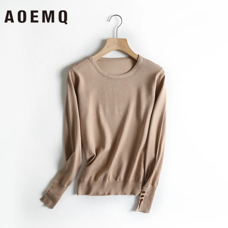 AOEMQ Causal Simple Sweaters O-Neck 3 Colors Solid Sweaters Winter/Autumn Thin Long Sleeve with Button Decoration Clothing
AOEMQ Causal Simple Sweaters O-Neck 3 Colors Solid Sweaters Winter/Autumn Thin Long Sleeve with Button Decoration Clothing