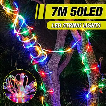 7M Solar Light String Solar Tube Light 50Leds Waterproof Fairy Terrace Garden Christmas Wedding Decoration Multi-color Optional
7M Solar Light String Solar Tube Light 50Leds Waterproof Fairy Terrace Garden Christmas Wedding Decoration Multi-color Optional