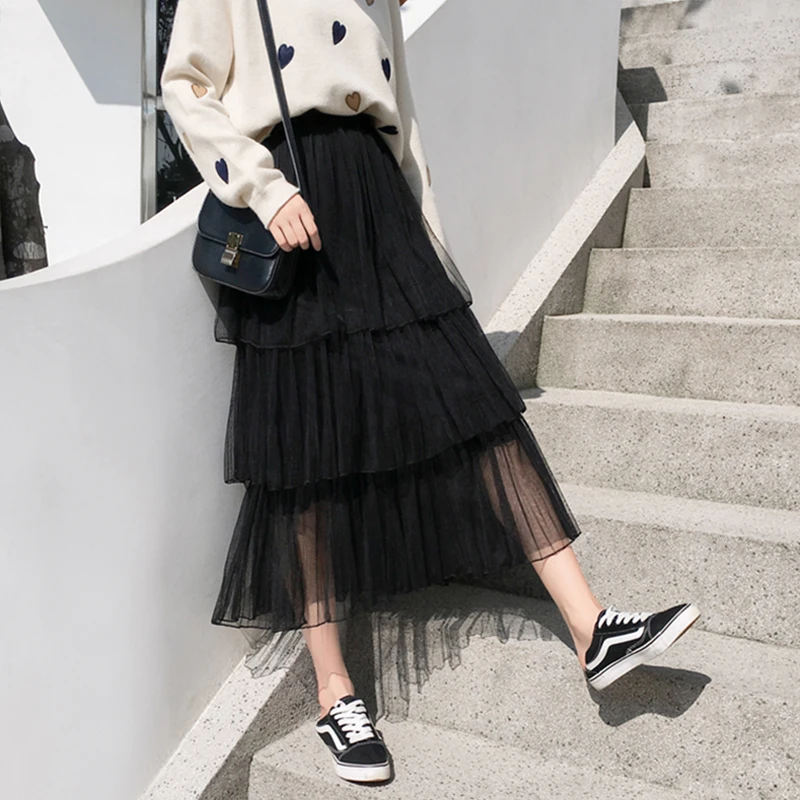 Spring Sweet Cake Layered Long Mesh Skirts Princess High Waist Ruffled Vintage Tiered Tulle Pleated ins Skirts
Spring Sweet Cake Layered Long Mesh Skirts Princess High Waist Ruffled Vintage Tiered Tulle Pleated ins Skirts