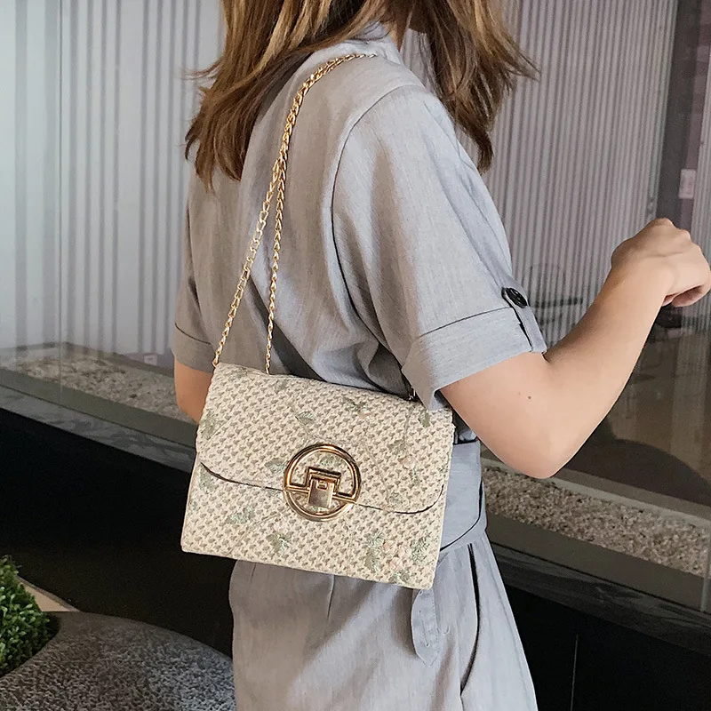 Summer Straw Bag Women's 2019 New Style High Grade Sense Versatile Western Style Textured Lace Chain Shoulder Square Sling Bag
Summer Straw Bag Women's 2019 New Style High Grade Sense Versatile Western Style Textured Lace Chain Shoulder Square Sling Bag