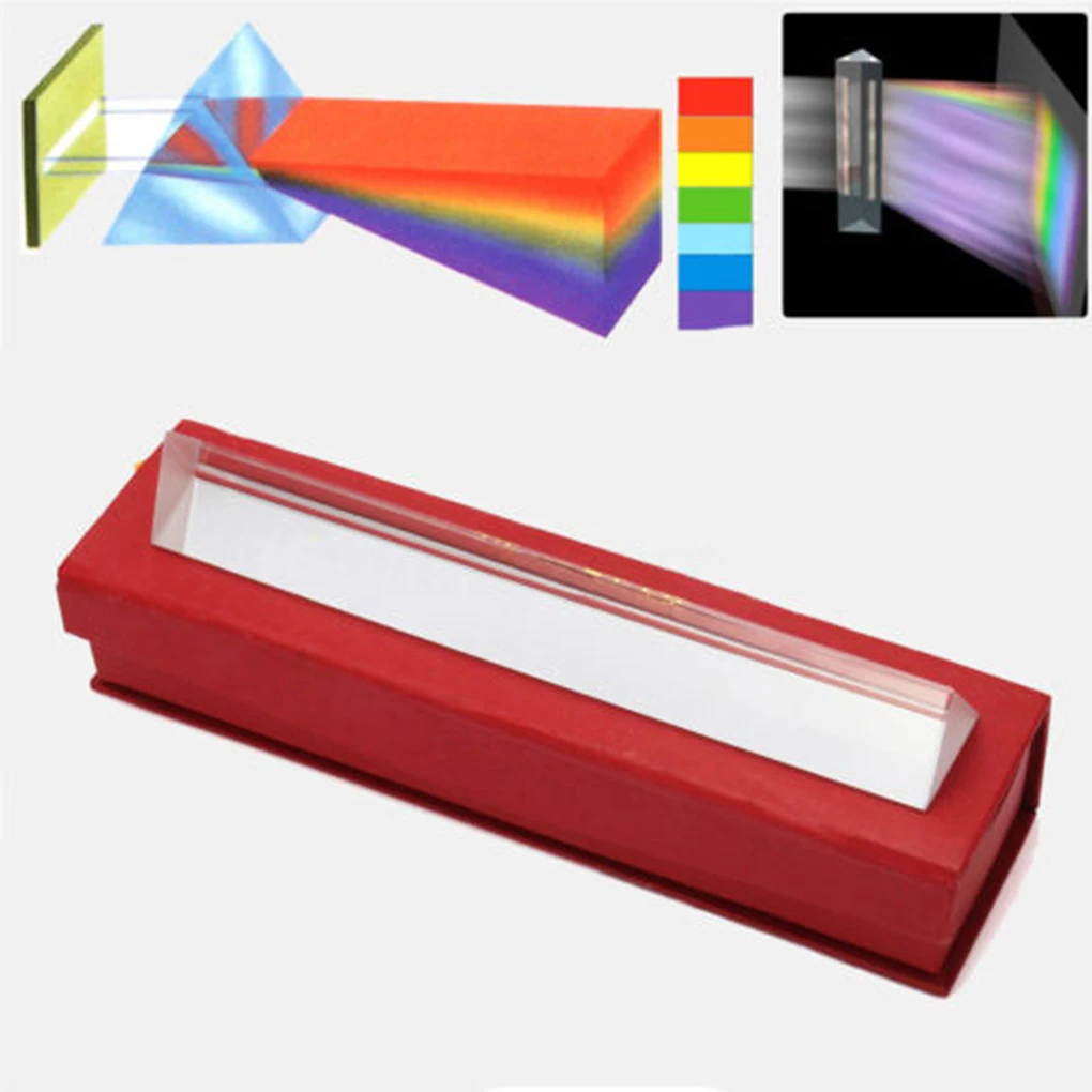Rainbow Optical Glass Reflecting Triple Prism Physics Teaching Light Spectrum Color Prism 50*30*30*30mm
Rainbow Optical Glass Reflecting Triple Prism Physics Teaching Light Spectrum Color Prism 50*30*30*30mm