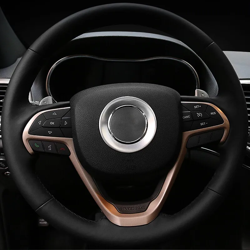 ABS Chrome/Carbon For Jeep Grand Cherokee 2014 -2017 Car Middle Steering Wheel Button Frame Cover Trim Car Styling Accessories
ABS Chrome/Carbon For Jeep Grand Cherokee 2014 -2017 Car Middle Steering Wheel Button Frame Cover Trim Car Styling Accessories