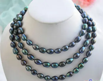 9-10 mm genuine natural Freshwater black green Pearl Necklace 48 inch
9-10 mm genuine natural Freshwater black green Pearl Necklace 48 inch