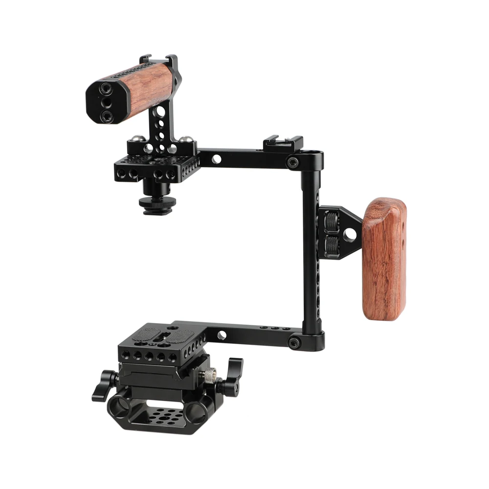 HDRIG Camera Cage Kit with Quick Release Base Right-sided Wooden Handle Grip for Canon 60D 5D MarkII Sony a58 Panasonnic GH5
HDRIG Camera Cage Kit with Quick Release Base Right-sided Wooden Handle Grip for Canon 60D 5D MarkII Sony a58 Panasonnic GH5