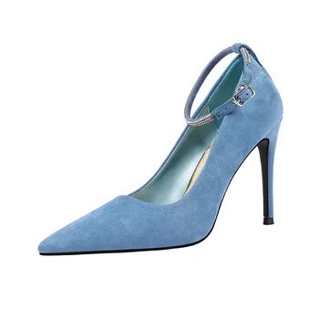 10CM PUMPS Fashion pointy shallow mouth high-heeled shoes water word to take women's sole shoes fine heel suede banquet shoes
10CM PUMPS Fashion pointy shallow mouth high-heeled shoes water word to take women's sole shoes fine heel suede banquet shoes