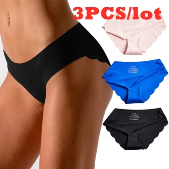 3pcs Sexy Seamless Women's Underwear Ice Silk Lingerie Panties One-piece Lady Invisible Underpantie Low Waist Underpants Briefs 
3pcs Sexy Seamless Women's Underwear Ice Silk Lingerie Panties One-piece Lady Invisible Underpantie Low Waist Underpants Briefs
