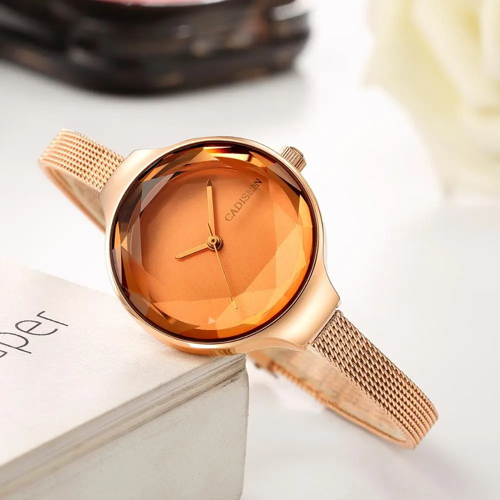 

CADISEN New Fashion Brand Women Quartz Watch 316 Stainless Steel Top Band Dress Watches Women Wristwatches Relogio Feminino 3ATM