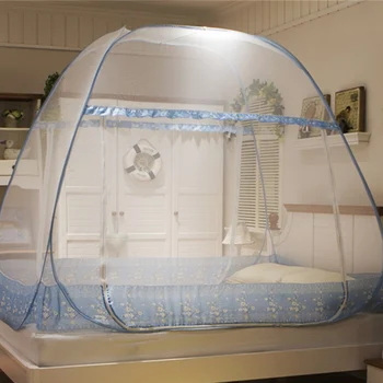 Yurt Mosquito Net Anti Insect bed curtain Canopy Double bed curtainding Net Bi-parting Tent Mesh Kids Dossel Folding cibinlik L