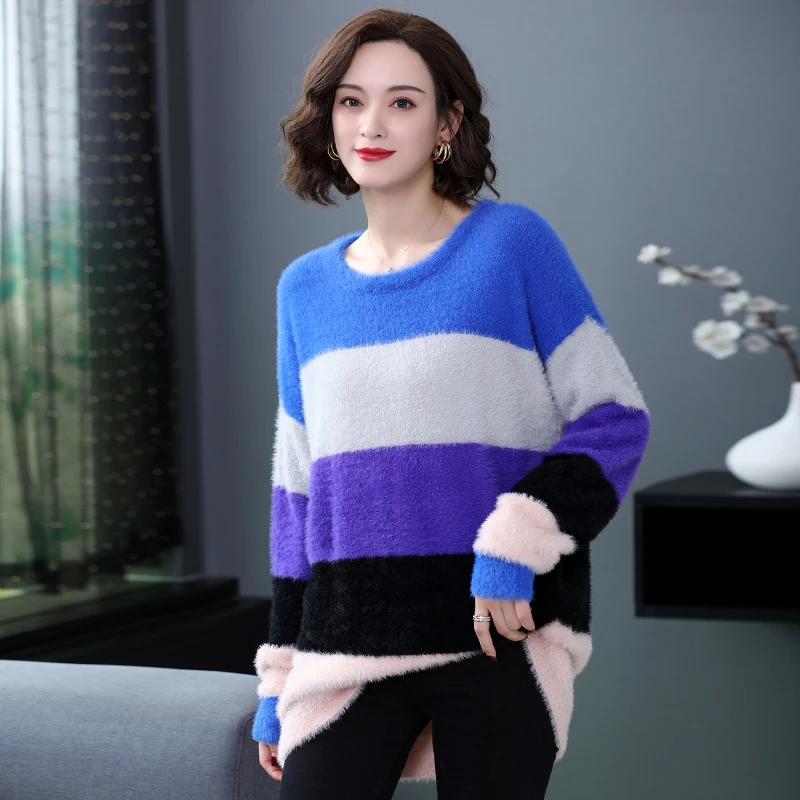 Oversized Plus Size Big Size Autumn Winter Women Pullovers O-Neck Long Sleeve Ladies Sweater Female
Oversized Plus Size Big Size Autumn Winter Women Pullovers O-Neck Long Sleeve Ladies Sweater Female