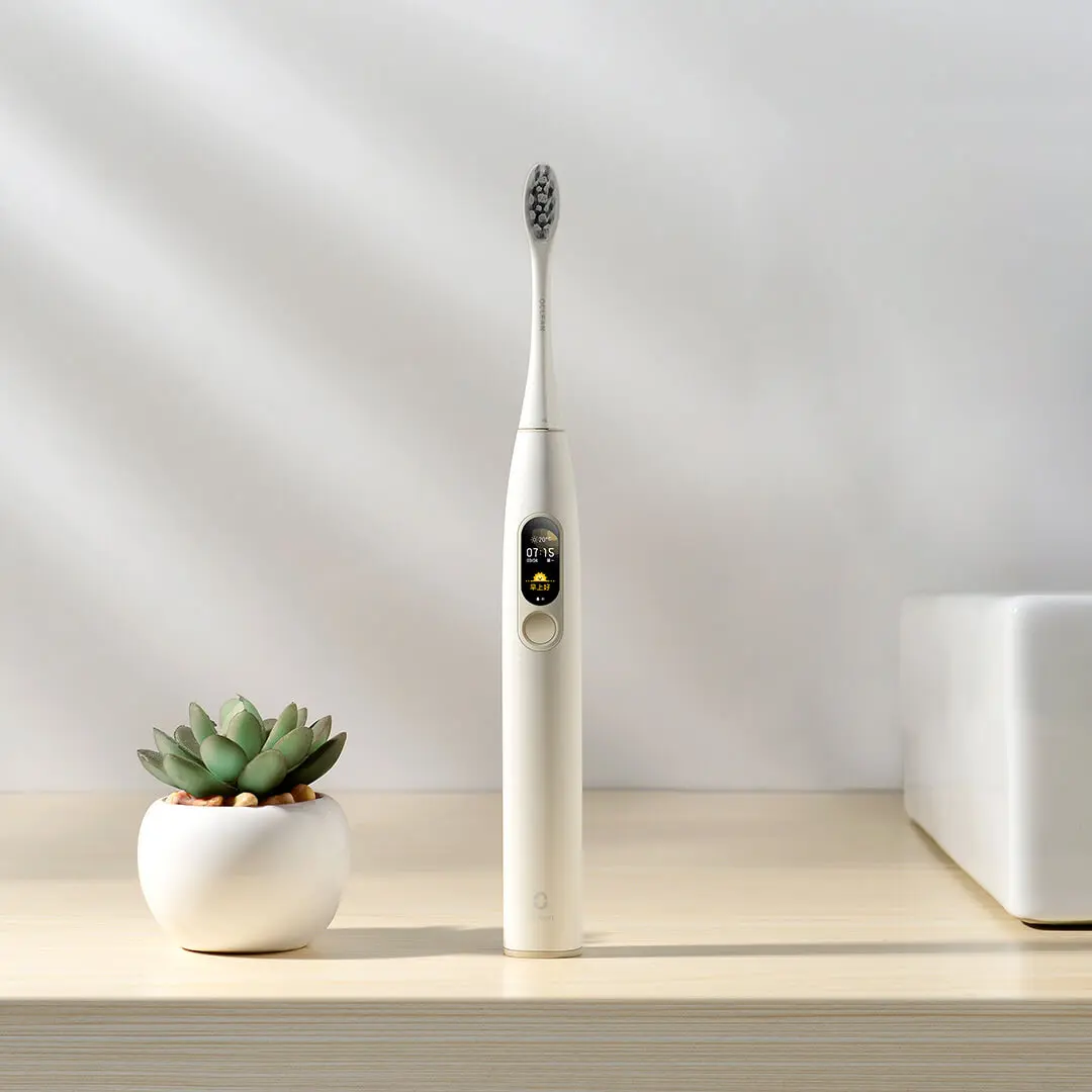 Oclean X English Version Smart Electric Toothbrush Touch-Screen AI Protection App control With Magnetic Charging Holder
Oclean X English Version Smart Electric Toothbrush Touch-Screen AI Protection App control With Magnetic Charging Holder