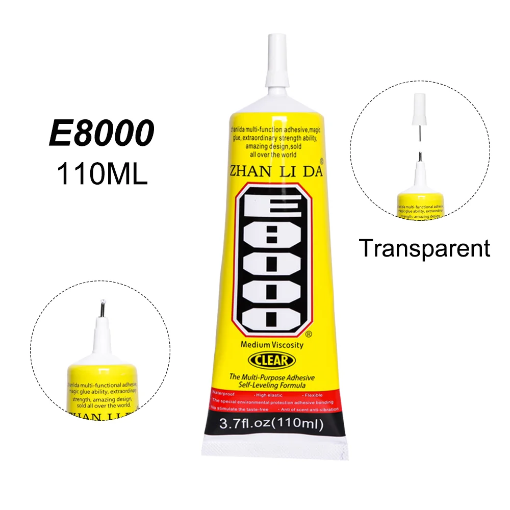 E8000 Glue 110ml Super Liquid Adhesive Touch Screen Clear Glass Frame Cloth School Strong Phone Repair Electronic Component LCD
E8000 Glue 110ml Super Liquid Adhesive Touch Screen Clear Glass Frame Cloth School Strong Phone Repair Electronic Component LCD