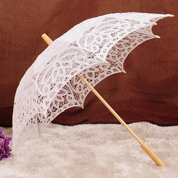 Lace Flower Girls Parasol Wedding Party Bridal Umbrella Wood Beige
Lace Flower Girls Parasol Wedding Party Bridal Umbrella Wood Beige