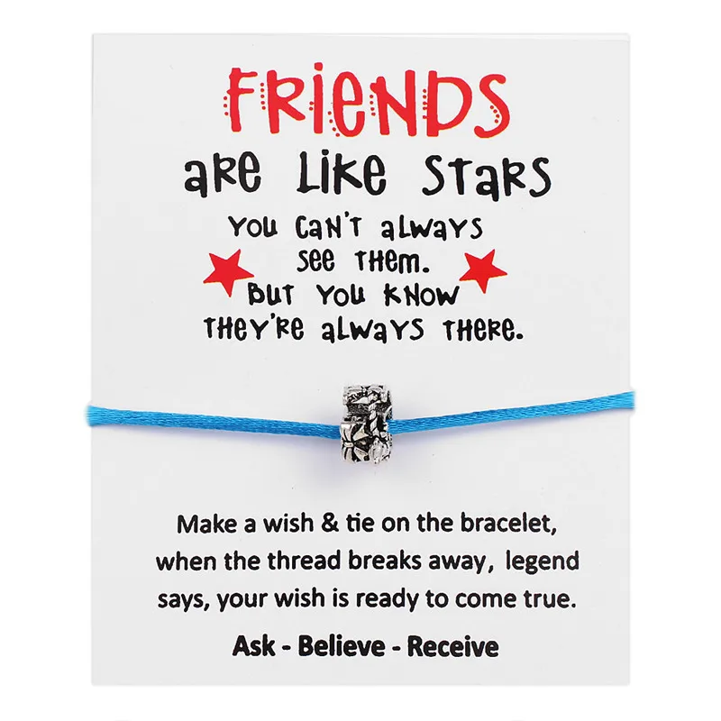 men adjustable lucky red string bracelets wish card jewelry gift