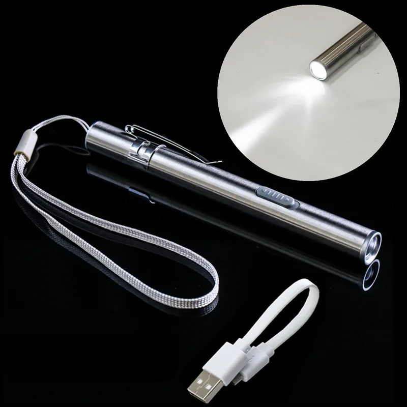 Rechargeable USB LED Light Pocket Flashlight Torch EDC Mini Stainless Steel Charging Light Camping Hiking Outdoor Survival Tool
Rechargeable USB LED Light Pocket Flashlight Torch EDC Mini Stainless Steel Charging Light Camping Hiking Outdoor Survival Tool
