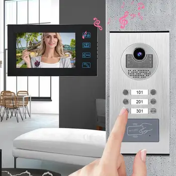 7in 3 Waterproof Monitors RFID Card Video Doorbell with Night Vision Camera 100-240V Intercom Doorbell Door Access System
7in 3 Waterproof Monitors RFID Card Video Doorbell with Night Vision Camera 100-240V Intercom Doorbell Door Access System