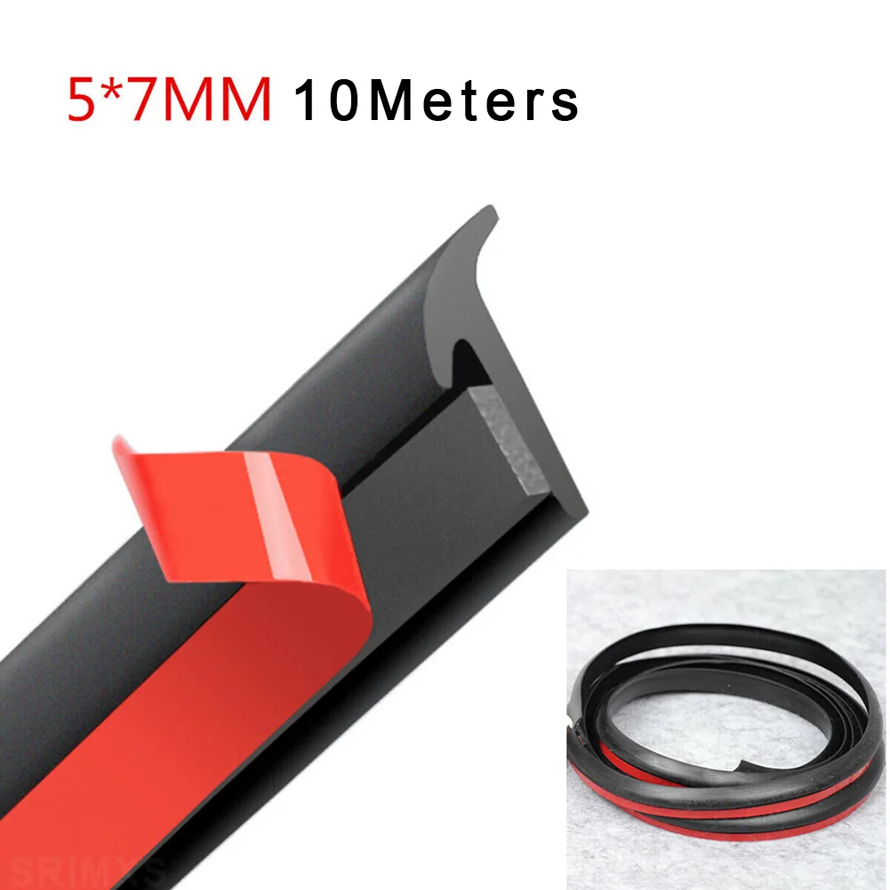 1pc 10M 5MM*7MM Car Rubber Sealing Strip Anti-collision Adhesive Inclined T-shaped Weatherproof Edge Trim Universal
1pc 10M 5MM*7MM Car Rubber Sealing Strip Anti-collision Adhesive Inclined T-shaped Weatherproof Edge Trim Universal