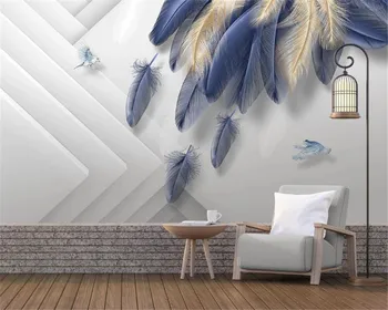 Custom Luxury 3d Wallpaper Modern Fashion Light Luxury Hand Painted Golden Blue Feather Three-dimensional Silk Mural Wallpaper
Custom Luxury 3d Wallpaper Modern Fashion Light Luxury Hand Painted Golden Blue Feather Three-dimensional Silk Mural Wallpaper