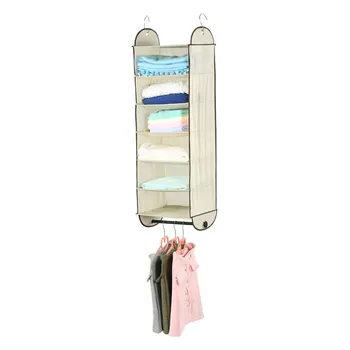 Finether Foldable 6-Shelf Fabric Hanging Closet Organizer for Accessory and Clothes Storage with Garment Rod Closet Organizer
Finether Foldable 6-Shelf Fabric Hanging Closet Organizer for Accessory and Clothes Storage with Garment Rod Closet Organizer