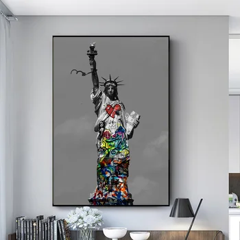 The Statue of Liberty Graffiti Art Canvas Painting Posters and Prints Street Art Abstract Wall Art Pictures for Home Decoration 
The Statue of Liberty Graffiti Art Canvas Painting Posters and Prints Street Art Abstract Wall Art Pictures for Home Decoration