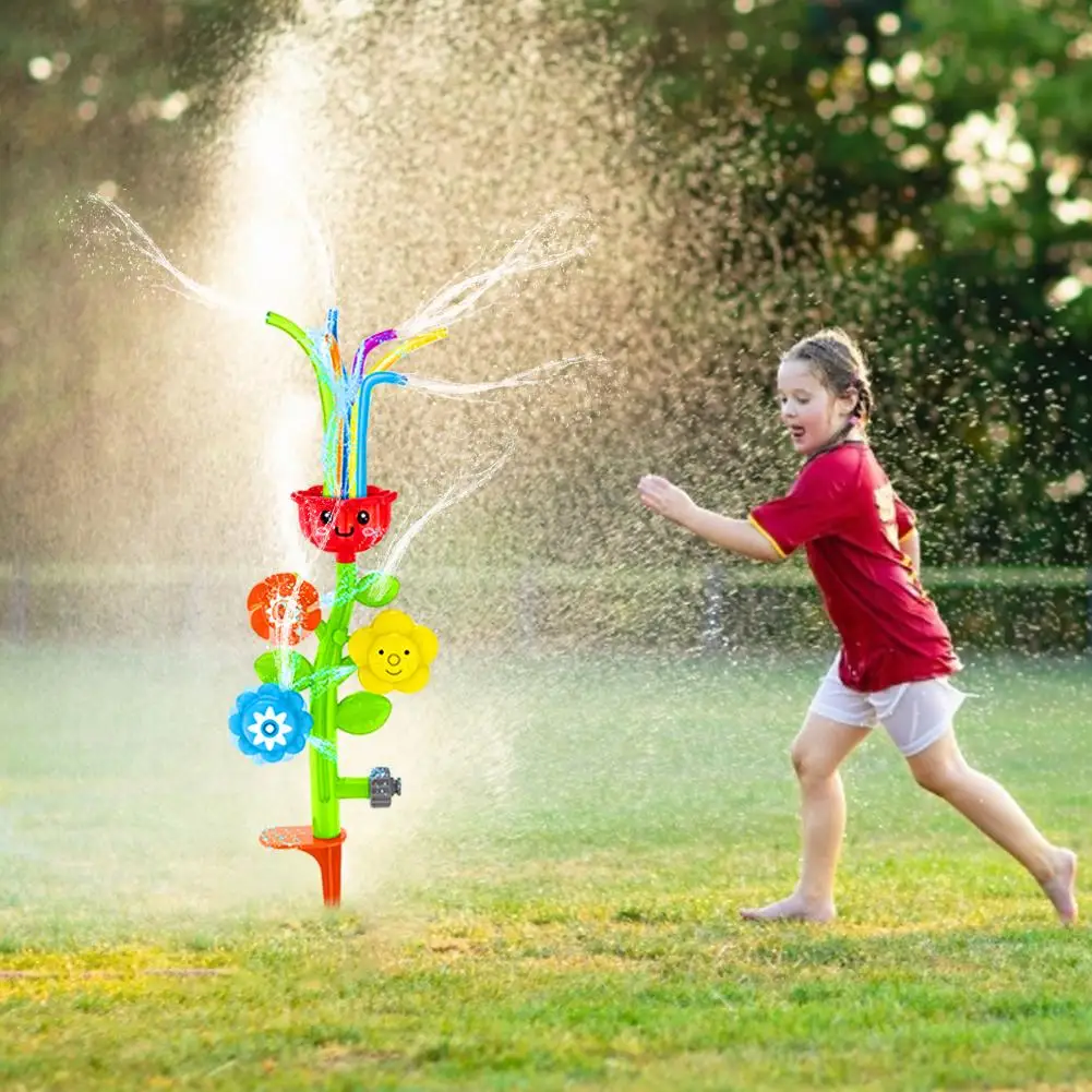 flower water sprinkler toy