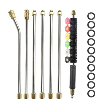 Pressure Washer Extension Wand Set Power Washer Lance With 6 Spray Nozzle Tips Degrees Curved Rod Extension
Pressure Washer Extension Wand Set Power Washer Lance With 6 Spray Nozzle Tips Degrees Curved Rod Extension