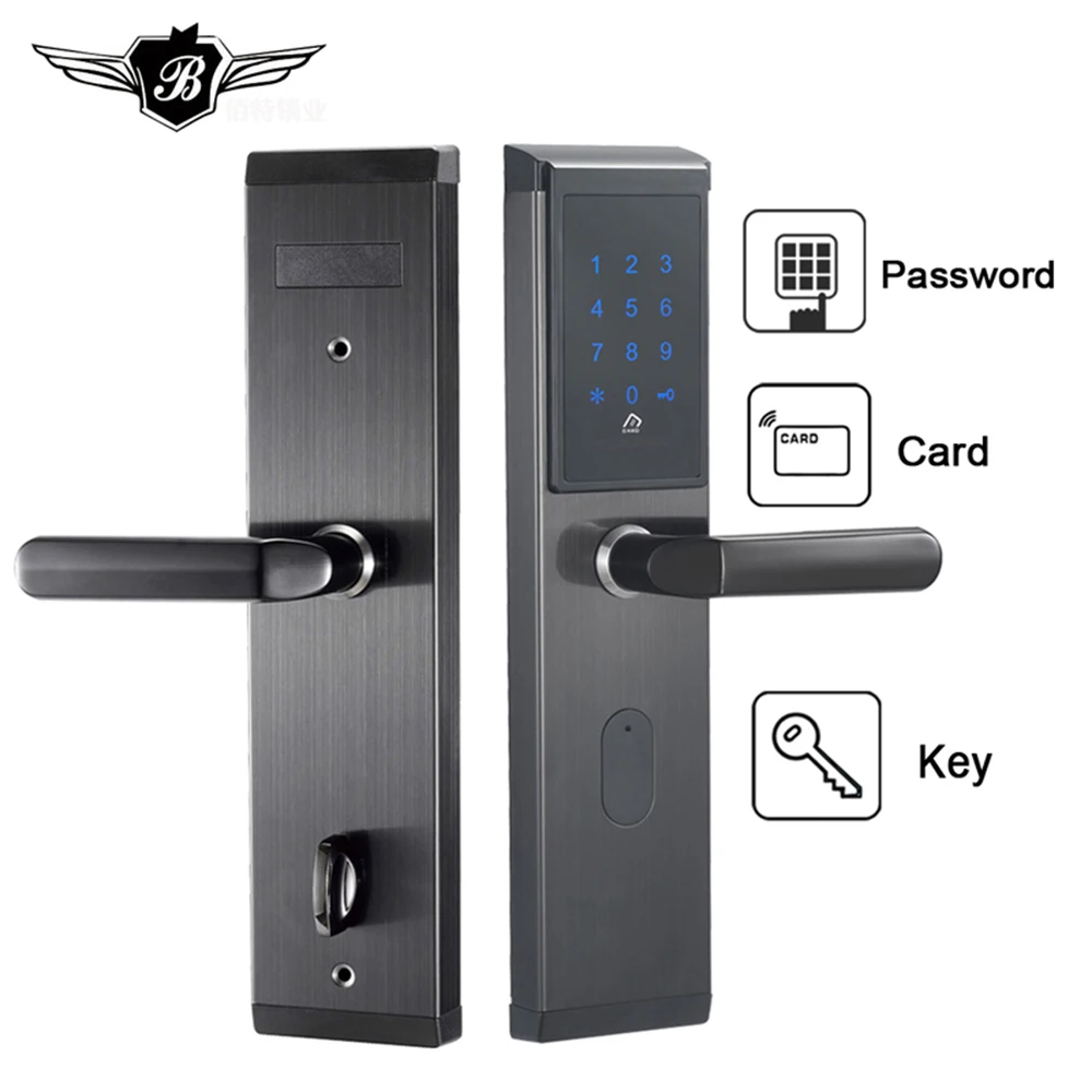 Electric Intelligent Digtial Keyless Security lock Mifare Card Password Keypad Best Door Lock for Smart Home office
Electric Intelligent Digtial Keyless Security lock Mifare Card Password Keypad Best Door Lock for Smart Home office