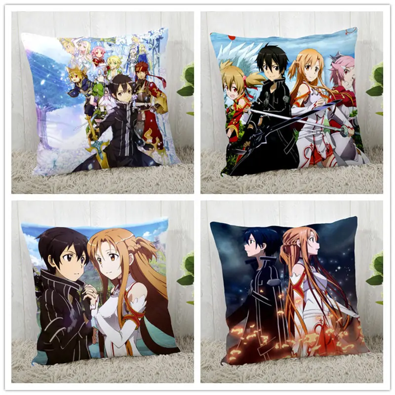 Custom Sword Art Online Pillow Case Polyester Decorative Pillowcases zipper Pillow Case Square Pillowcase 40*40cm drop shipping
Custom Sword Art Online Pillow Case Polyester Decorative Pillowcases zipper Pillow Case Square Pillowcase 40*40cm drop shipping
