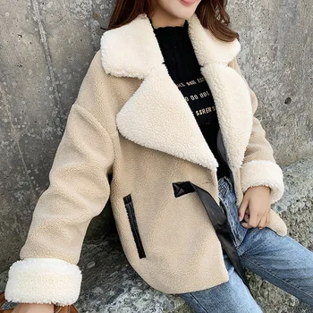 Faux Fur Plush Coat Female 2019 Autumn Winter New Loose Short Coat Warm Thick Casual Jacket Wild Outwear ZF11243 
Faux Fur Plush Coat Female 2019 Autumn Winter New Loose Short Coat Warm Thick Casual Jacket Wild Outwear ZF11243