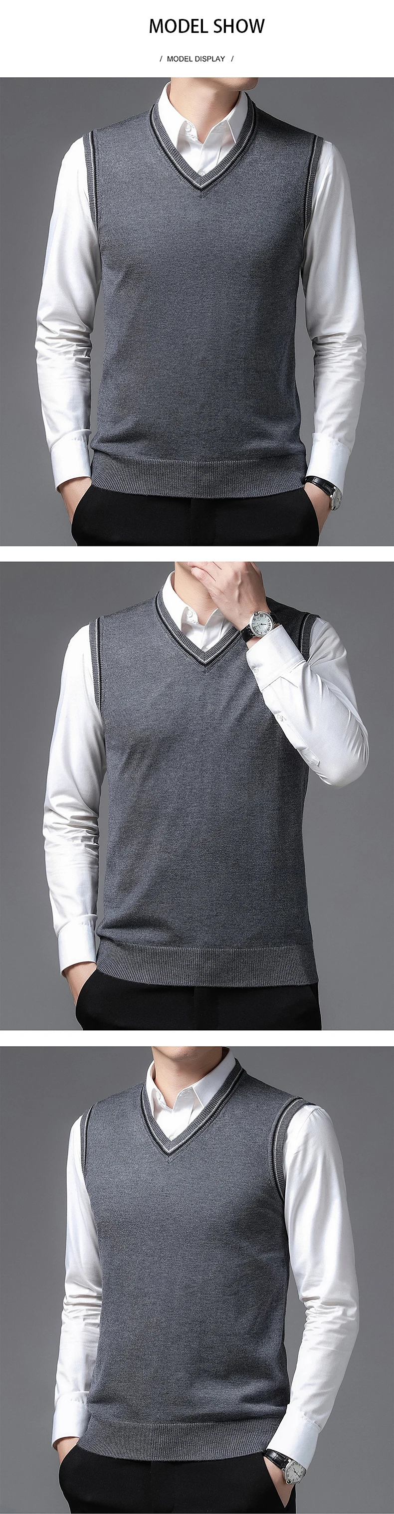 Casual Sweater Sleeveless V-Neck Casual Sweater Sleeveless V-Neck