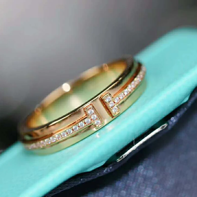 Famous brand design rings 925 sterling silver Thin Baguette T Ring Engagement Handmade Rainbow Trapezoid Stone Rings For Women Fashion Finger Accessories Anel Wedding Band logo jewelry gifts (1)