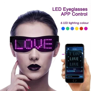 LED Magic Glasses Glowing Glasses USB Rechargeable APP Control Glasses For Holiday Party KTV DJ Nightclub Party Props Supplies
LED Magic Glasses Glowing Glasses USB Rechargeable APP Control Glasses For Holiday Party KTV DJ Nightclub Party Props Supplies