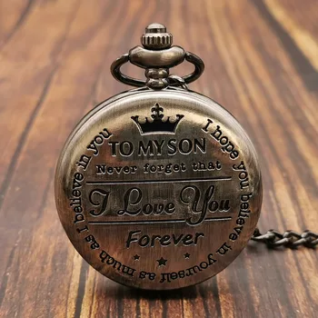 To My son Birthday Gifts for Children Men Personalized Customized Pocket Watch for Kids Birthday Fob Watches Boys
To My son Birthday Gifts for Children Men Personalized Customized Pocket Watch for Kids Birthday Fob Watches Boys