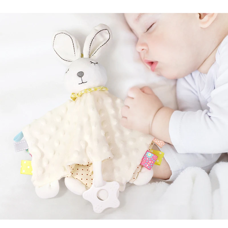 Фото Детские мягкие игрушки-животные успокаивающее полотенце мягкая плюшевая