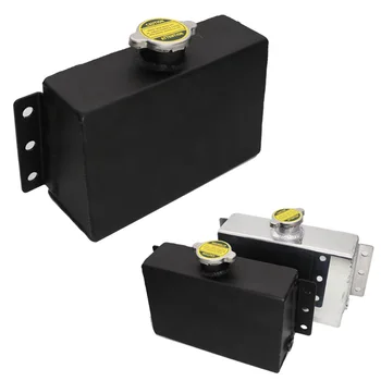 Universal Polished Radiator Coolant Expansion Fill Tank Overflow Reservoir 1.6L Aluminum FOR Subaru Honda Civic,240SX,WRX
