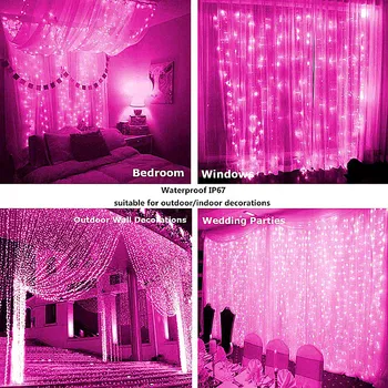 3x3m Curtain String Light - 300 LED Curtain with Lights, USB Powered 8 Mode Curtain Lights for Bedroom, Party Christmas
3x3m Curtain String Light - 300 LED Curtain with Lights, USB Powered 8 Mode Curtain Lights for Bedroom, Party Christmas