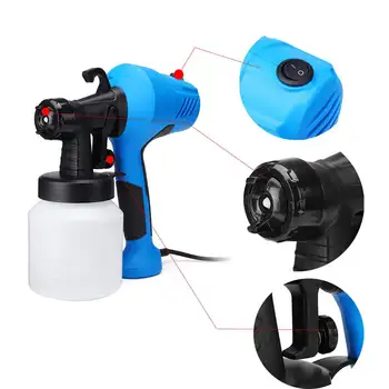 350W Electric Handheld Spray Guns Paint Sprayer High Power Home Electric Airbrush For Painting Cars Wood Furniture Wall Woodwork
350W Electric Handheld Spray Guns Paint Sprayer High Power Home Electric Airbrush For Painting Cars Wood Furniture Wall Woodwork