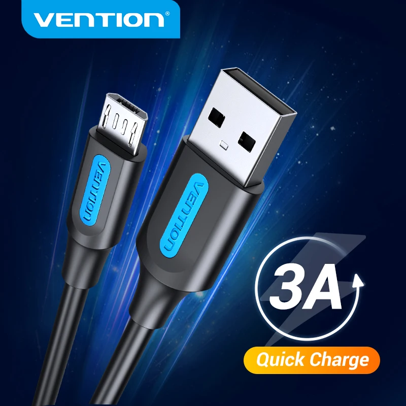 Vention Micro USB Cable 3A Fast Charging Data 2M 3M For Samsung Xiaomi Huawei Android Mobile Phone cable | Аксессуары для
